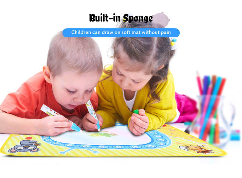6228 - 2 Children's Large Magic Cartoon Water Canvas Drawing Mat