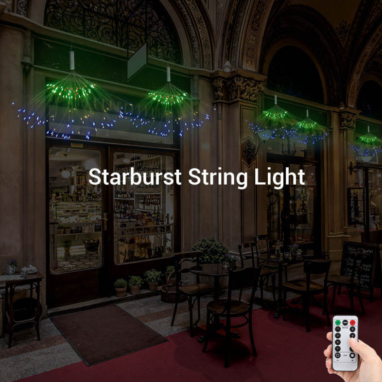 LH - BOM - YHD120M 120 LEDs Hanging Starburst Light with Remote Control (Multicolor)