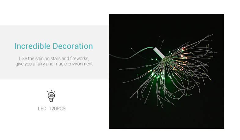 LH - BOM - YHD120M 120 LEDs Hanging Starburst Light with Remote Control (Multicolor)