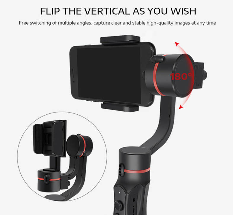 Ledistar H2 3-axis Handheld Gimbal Multiple Detection for GoPro / Smartphone