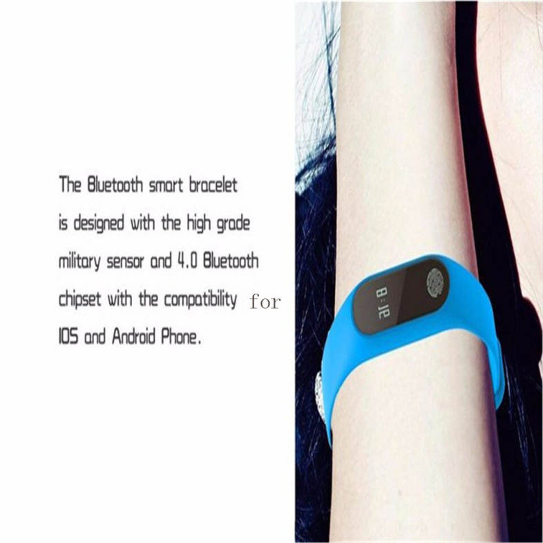 M2 Waterproof Fitness Smart Bracelet Heart Rate Monitor for iPhone Android