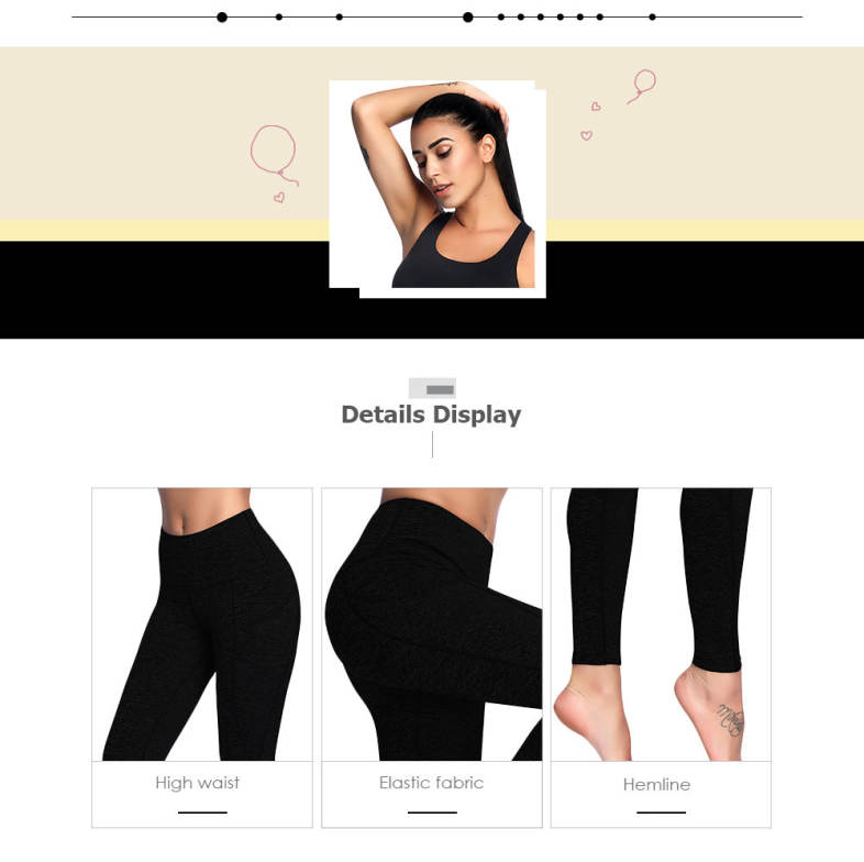 High Waist Skinny Solid Color Elastic Women Yoga Pants