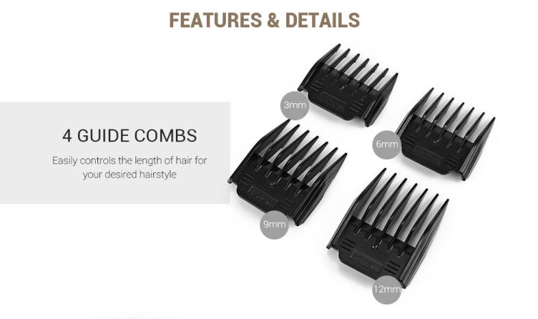 Kemei KM - 7500 Electric Hair Clipper Rechargeable LCD Cordless Adjustable Trimmer Kit