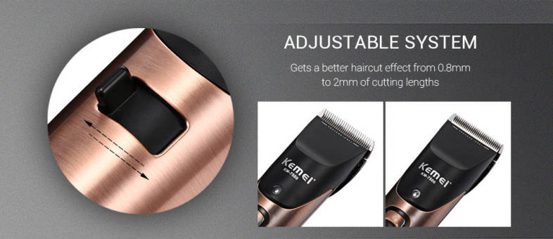 Kemei KM - 7500 Electric Hair Clipper Rechargeable LCD Cordless Adjustable Trimmer Kit