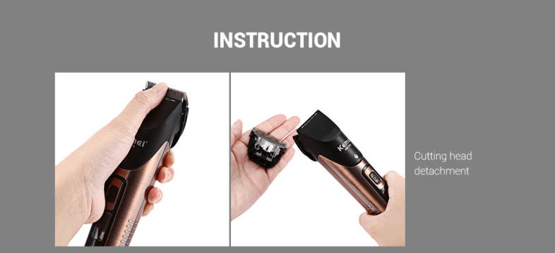 Kemei KM - 7500 Electric Hair Clipper Rechargeable LCD Cordless Adjustable Trimmer Kit