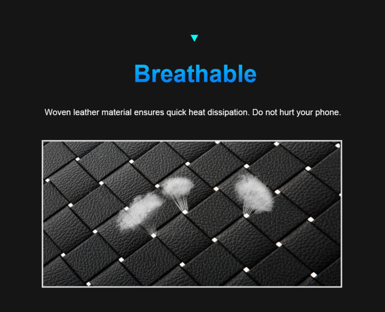 Baseus BSWC - P13 Fast Wireless Charger Woven Leather Charging Pad 10W