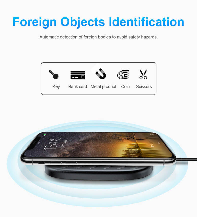 Baseus BSWC - P13 Fast Wireless Charger Woven Leather Charging Pad 10W