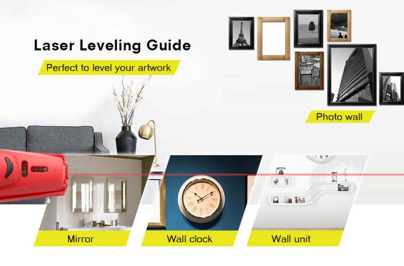 DL - 1 Drill Dust Collector with Laser Level for Picture Hanging 
