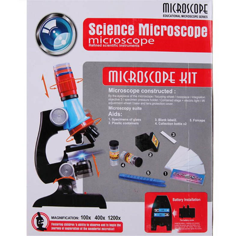Children Microscope 100 - 1200X Cultivate Interest in Science Education Toy