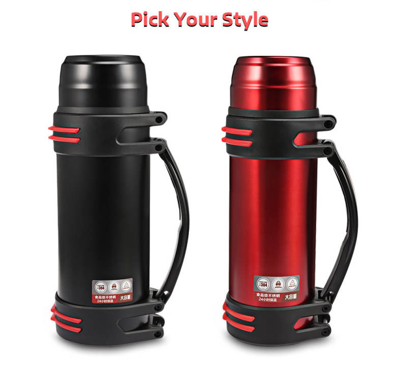 Outdoor Large Capacity Vacuum Insulated Flask Stainless Steel Bottle for Travel 