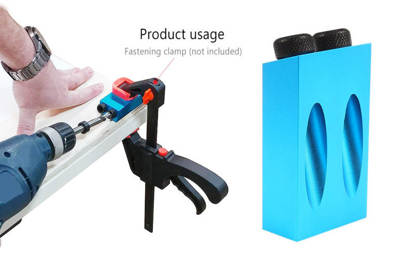 Woodworking Tools 6 / 8 / 10mm Angle Drilling 15 Degree Oblique Hole Locator