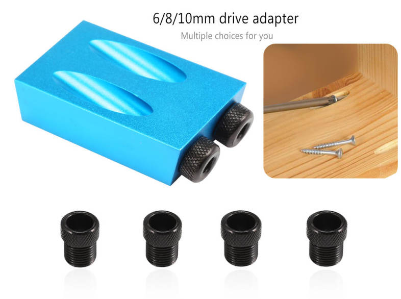 Woodworking Tools 6 / 8 / 10mm Angle Drilling 15 Degree Oblique Hole Locator