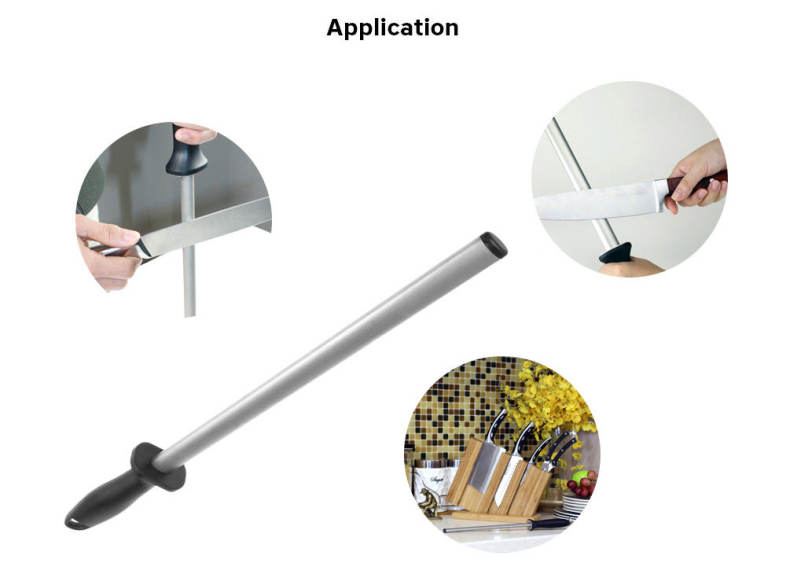 DMD Sharpening Rod Stick Half Round Kitchen Knife Sharpener 