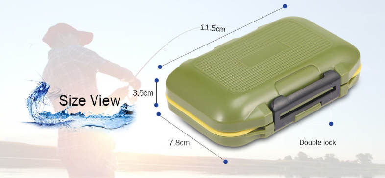 12 Compartments Waterproof Fishing Tackle Storage Box Plastic Fish Lure Bag