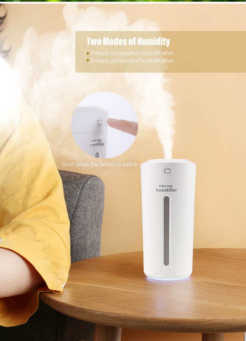 Multicolor Cup Humidifier Electric Portable Air Purifier