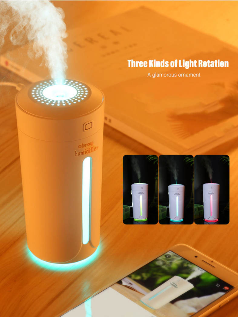 Multicolor Cup Humidifier Electric Portable Air Purifier