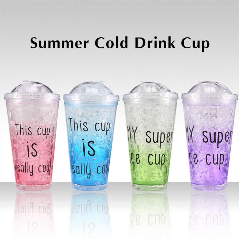 Ice Double Plastic Cool Summer Juice Ice Cool Cup