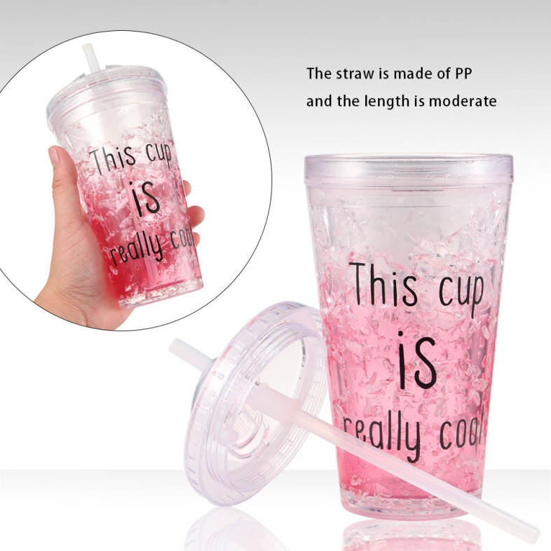 Ice Double Plastic Cool Summer Juice Ice Cool Cup