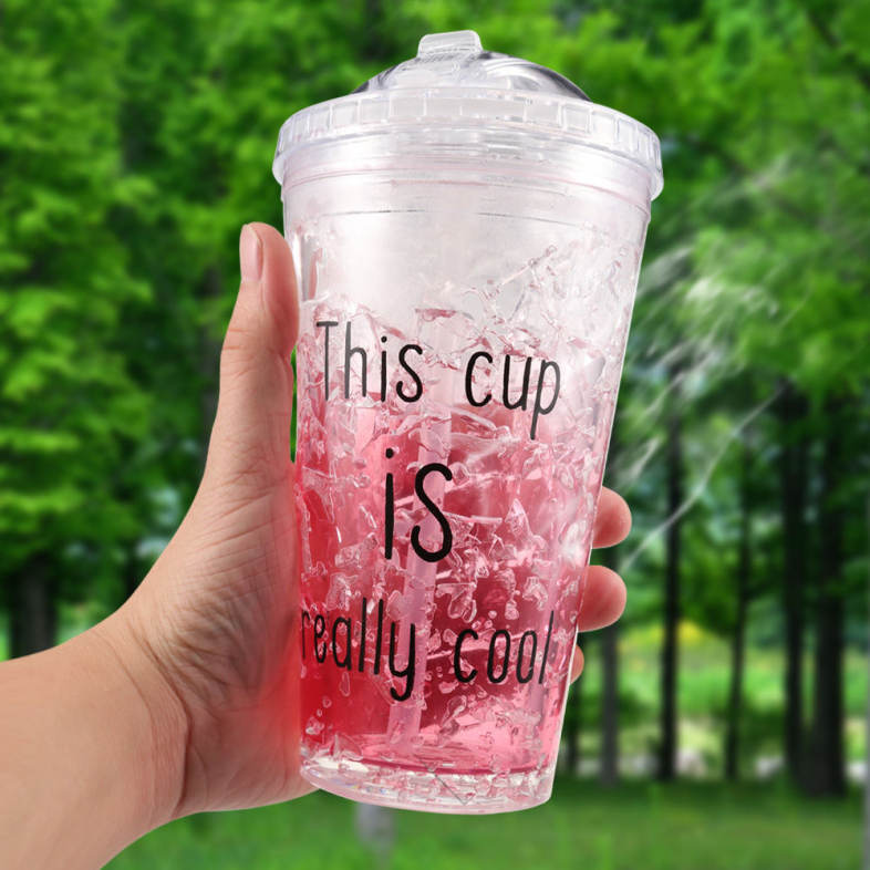 Ice Double Plastic Cool Summer Juice Ice Cool Cup