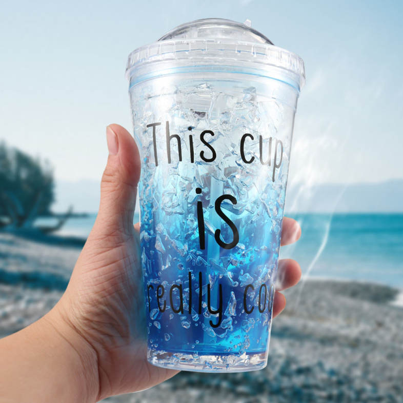 Ice Double Plastic Cool Summer Juice Ice Cool Cup