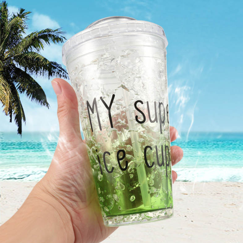 Ice Double Plastic Cool Summer Juice Ice Cool Cup