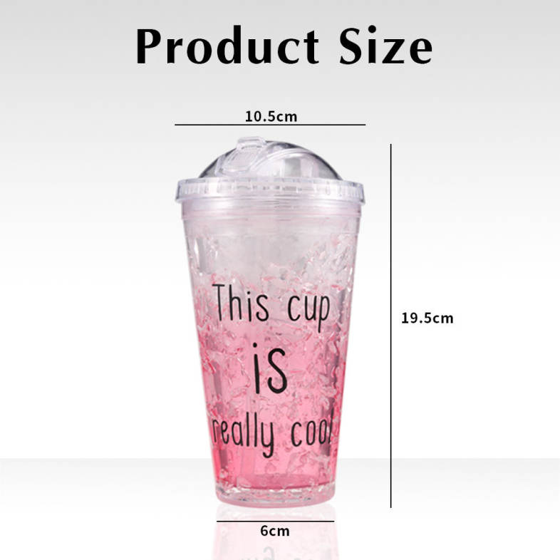 Ice Double Plastic Cool Summer Juice Ice Cool Cup