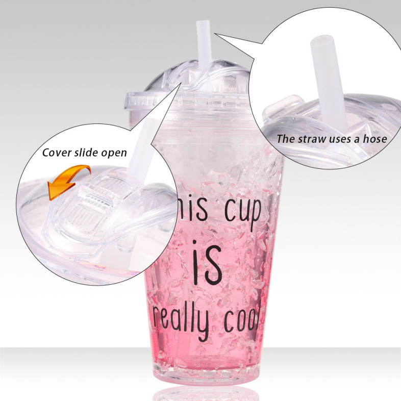 Ice Double Plastic Cool Summer Juice Ice Cool Cup