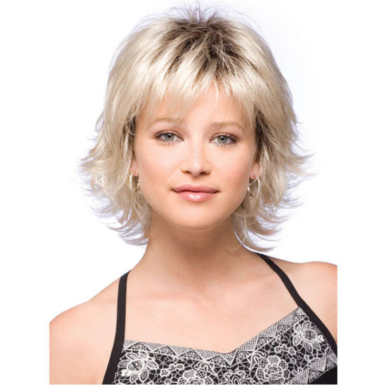 Ladies Short Fluffy Curly Hair Wigs