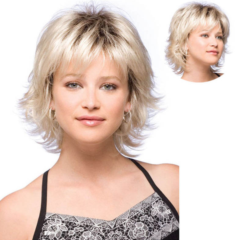 Ladies Short Fluffy Curly Hair Wigs
