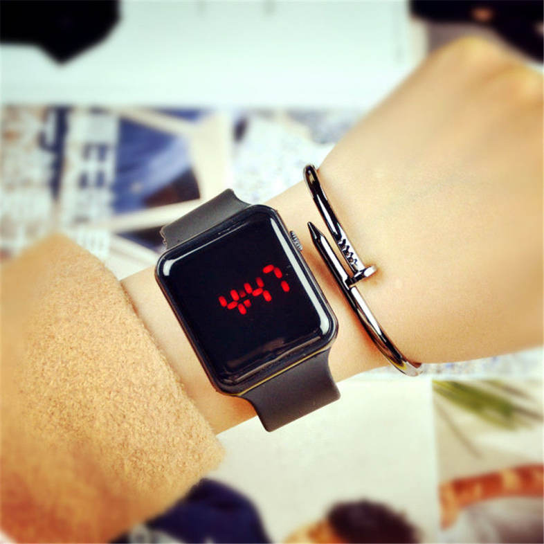 V5 Brand Unisex Rubber LED Date Sports Bracelet Digital Wrist Watch