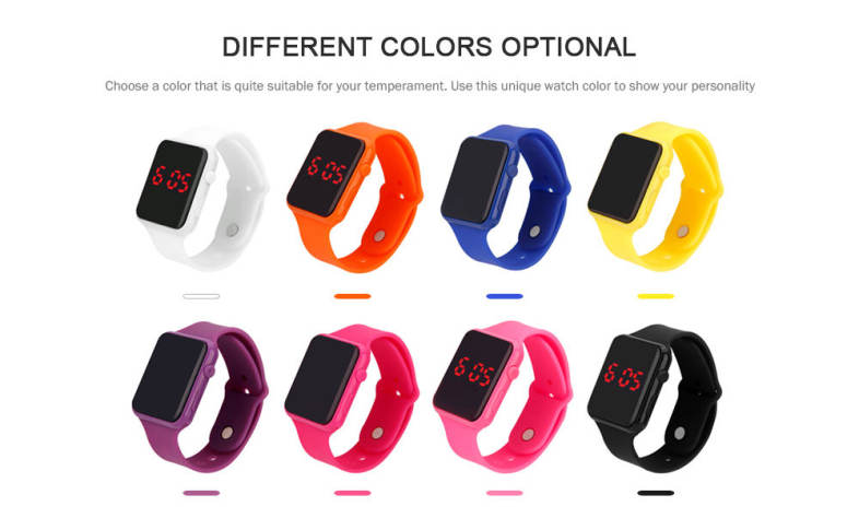 V5 Brand Unisex Rubber LED Date Sports Bracelet Digital Wrist Watch