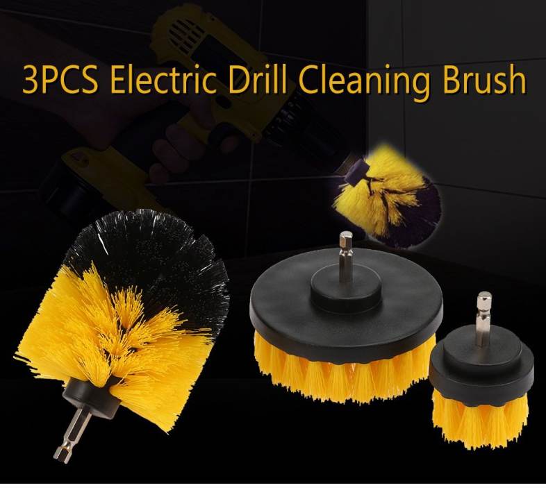 3PCS Electric Drill Cleaning Nylon Brush