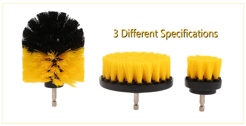 3PCS Electric Drill Cleaning Nylon Brush
