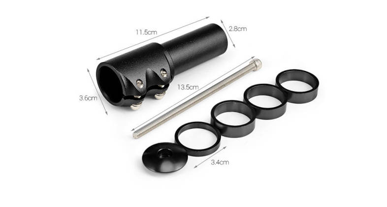 Deemount Bicycle Stem Increased Tube Extend Handlebar Heighten Bike Front Fork