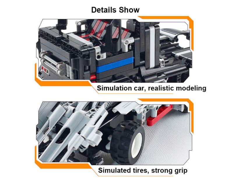 Creative 2 in 1 Electric DIY Assembled Building Blocks Car with Remote Control for Kids