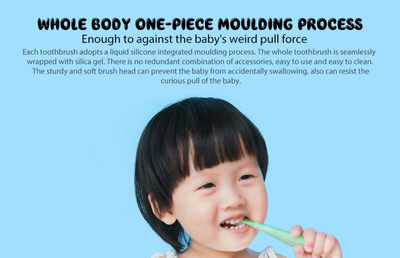 2-in-1 Baby Pacifier-grade Silicone Toothbrush Teether from Xiaomi Youpin