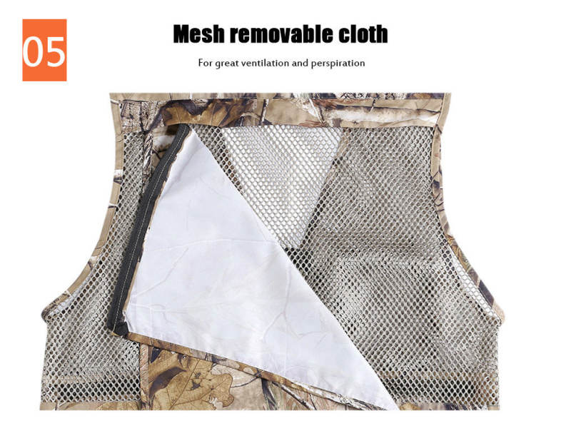 LEO 27913 - FC Outdoor Fishing Hunting Mesh Vest with Multiple Pockets