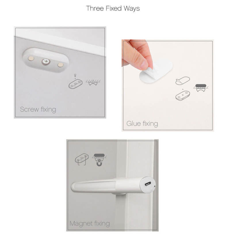 UE3D LED Night Light Three Fixed Ways Adjustable Brightness Touch Control
