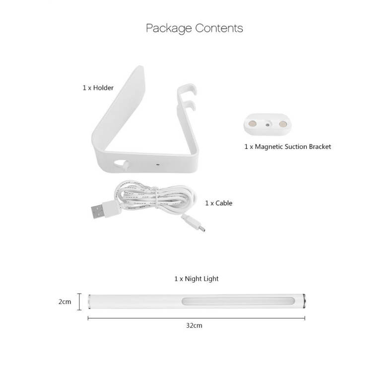 UE3D LED Night Light Three Fixed Ways Adjustable Brightness Touch Control