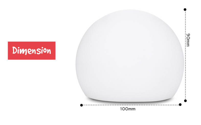 USB Rechargeable LED Ball Shape Night Light with Remote Control for Bedroom