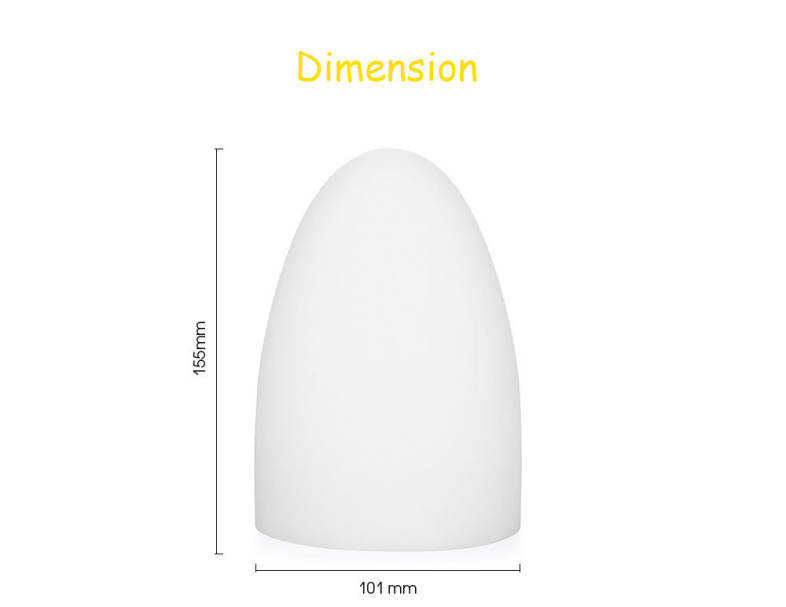 USB Rechargeable LED Egg Shape Night Light with Remote Control for Bedroom