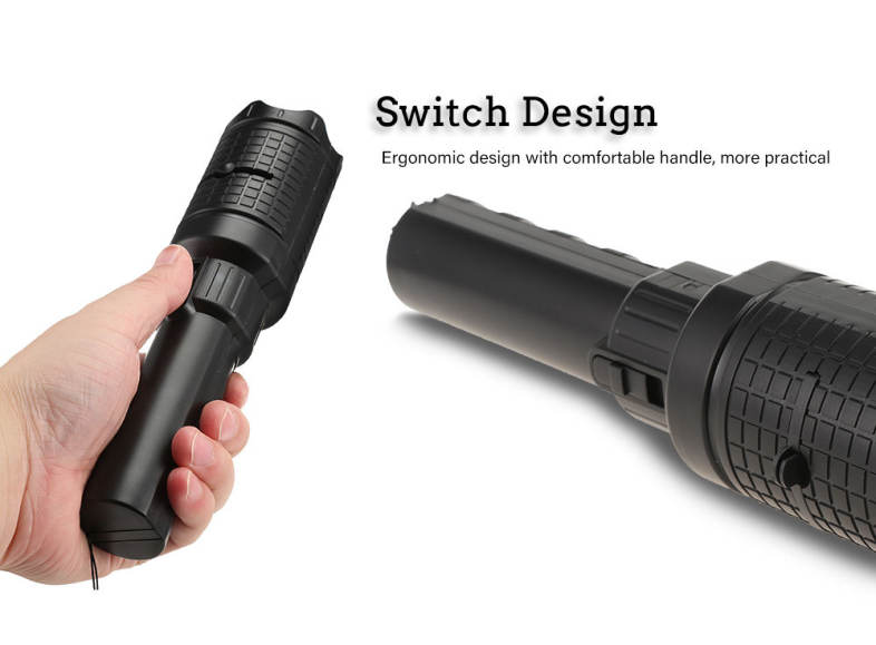 Handheld LED Flashlight Projection Lamp with 4 Slide Cards