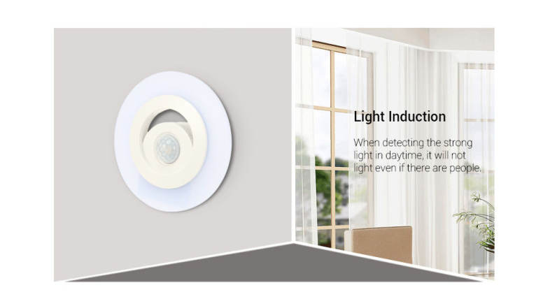 Intelligent Sensor Human Body Light Induction Wall Lamp Simple Round LED 80LM