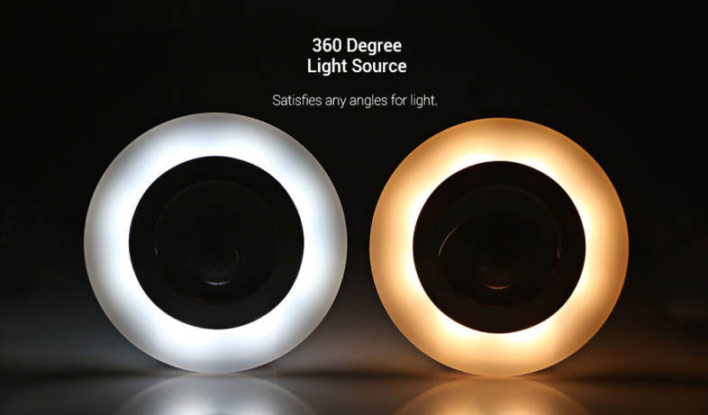 Intelligent Sensor Human Body Light Induction Wall Lamp Simple Round LED 80LM