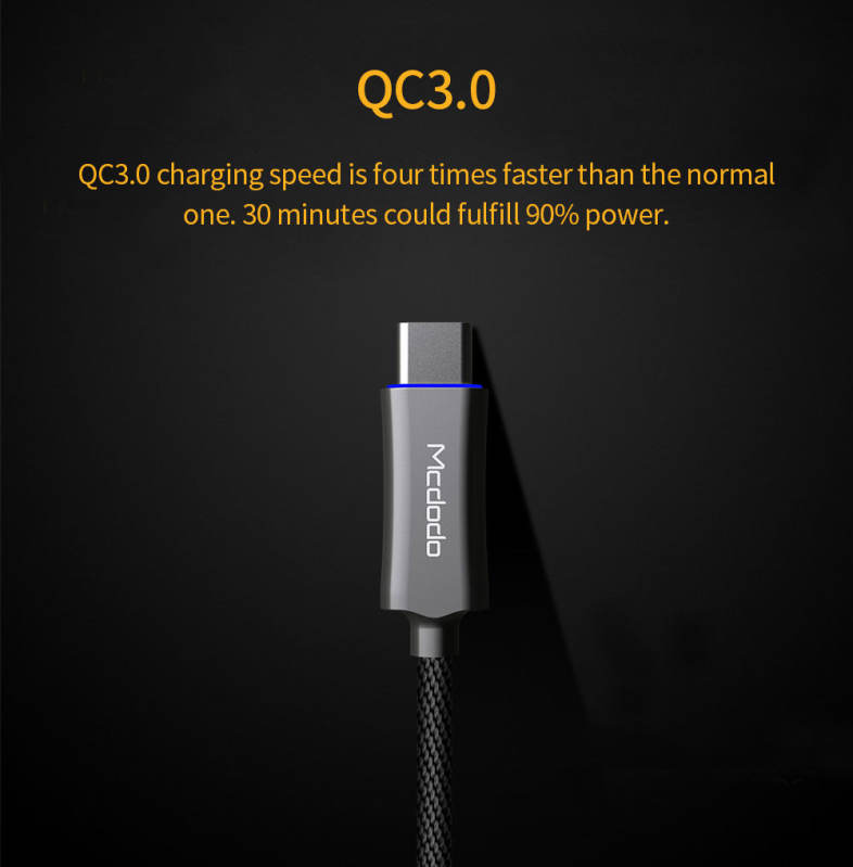 Mcdodo CA - 288 Type-C QC3.0 Quick Charging Cable Auto Disconnect 1.5M 2.4A