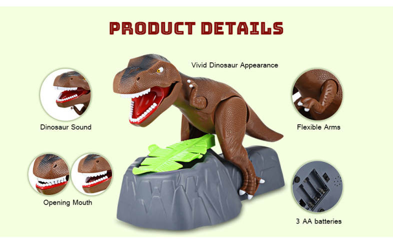 6868 Tricky Electric Dinosaur Simulation Animal Model Toy with Sound