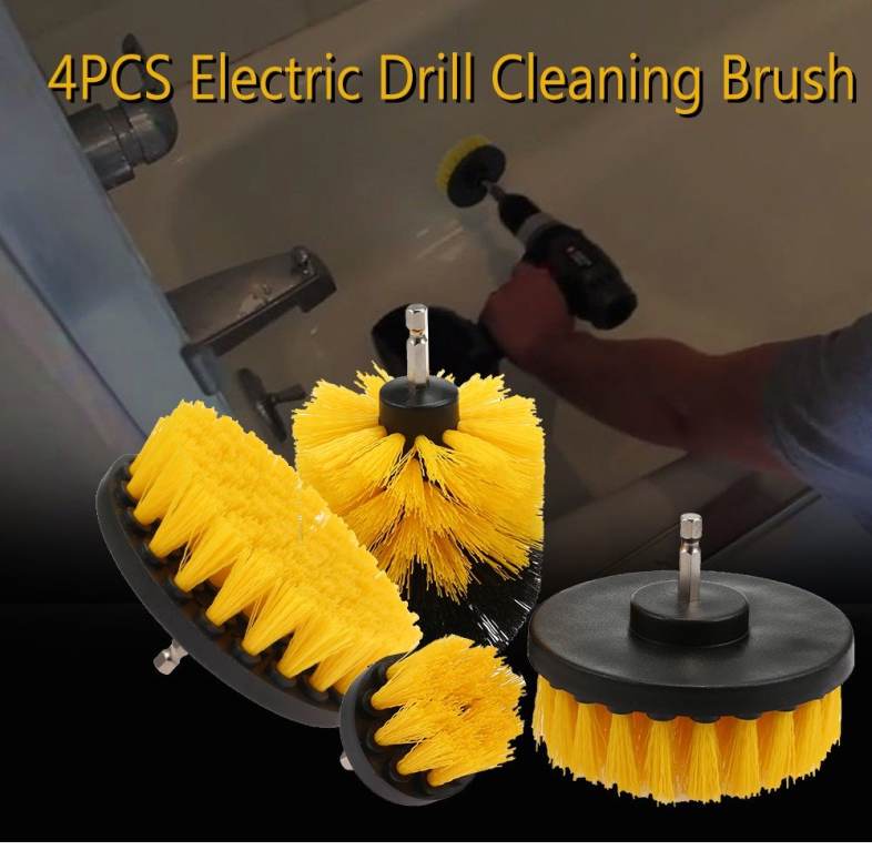4PCS Electric Drill Cleaning Nylon Brush