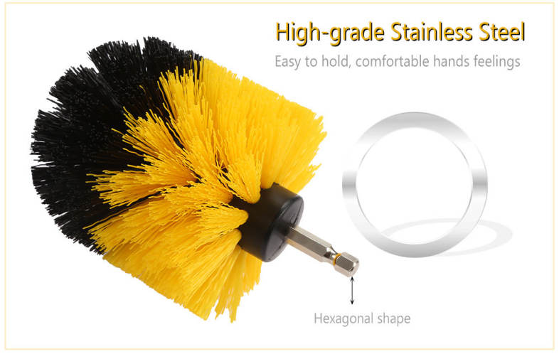 4PCS Electric Drill Cleaning Nylon Brush