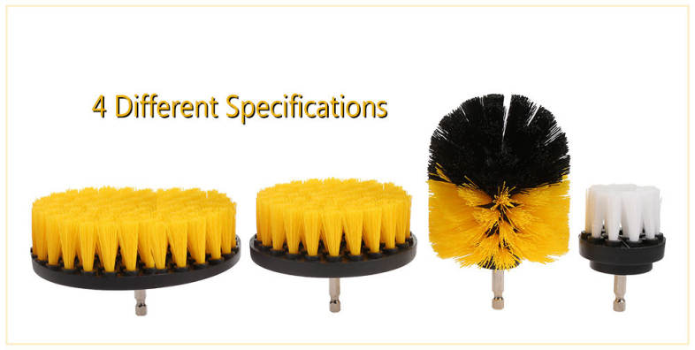 4PCS Electric Drill Cleaning Nylon Brush