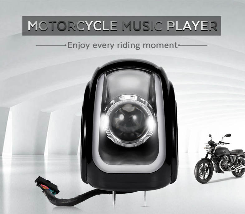 MT472 Motorcycle Bluetooth Speaker Streamlined Design FM Radio Bass Stereo Amplifier